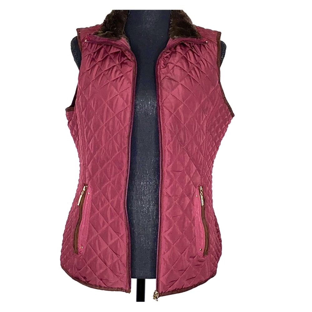 Burgundy vest